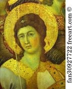 1308 11 Art Print - Maestà (Front, Central Panel, Detail) An Angel