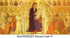 1308 11 Art Print - Maestà (Front, Central Panel)