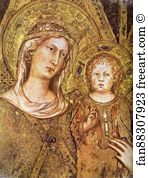 1317 Fresco Palazzo Pubblico Art Print - Maestà