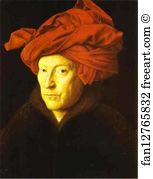 Man Art Print - Man In A Red Turban
