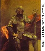 Arm Art Print - Man In Armor Or Seated Man At Arms