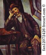 Smoking Art Print - Man Smoking A Pipe