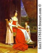 Bonaparte Art Print - Marie-Julie Bonaparte, Queen Of Spain, With Her Two Daughters Charlotte And Zénaide Bonaparte