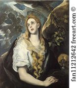 Kansas City Art Print - Mary Magdalen In Penitence