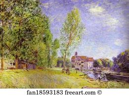Loing Art Print - Matrat's Boatyard, Moret-Sur-Loing