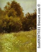 Edge Art Print - Meadow On The Edge Of A Forest