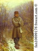 1876 Oil On Canvas The Russian Museum Art Print - Meditator