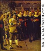 Guilder Art Print - Members Of Antwerp Town Council And Masters Of The Armaments Guild. Detail