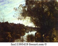 Lake Nemi Art Print - Memory Of Lake Nemi, Italy