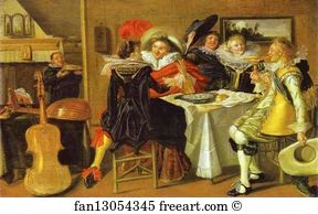 Table Art Print - Merry Company At Table