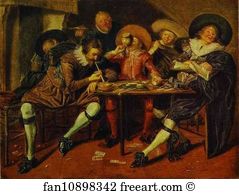 Dirck Hals Art Print - Merry Company In A Tavern