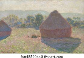 Du Art Print - Meules, Milieu Du Jour [Haystacks, Midday]