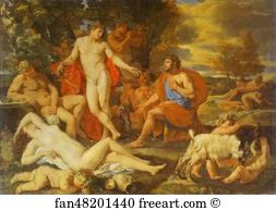 Bacchus Art Print - Midas And Bacchus