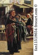 Flea Art Print - Midday. Study For The Painting "flea Market In Moscow". Detail