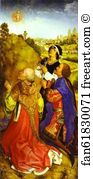 1448 Art Print - Middelburg Altarpiece. Three Magi. Detail