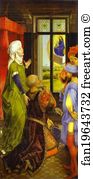 1448 Art Print - Middelburg Altarpiece. Vision Of The Emperor Octavian. Detail