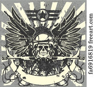 Military Art Print - Military Emblem