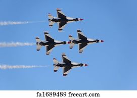 Military Art Print - Military Fighter Aircraft Flight Demonstration