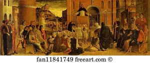 Giovanni Bellini Art Print - Miracles Of St. Vincent Ferrar: He Raises Dead To Life