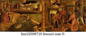 Rescuing Art Print - Miracles Of St. Vincent Ferrar: He Rescues A Drowned Woman And Raises The Buried To Life