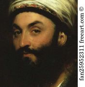 Khan Art Print - Mirza Abu'l Hassan Khan. Detail
