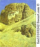 Ladakh Art Print - Monastery In A Rock. Ladakh