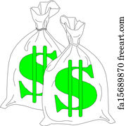 Free Art Print Of Hand Holding Money Bag With Dollar - 