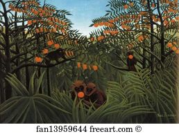 162 Art Print - Monkeys In The Jungle