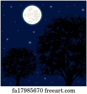 Free art print of Moon Phases - Night Sky with Stars | FreeArt | fa17642303