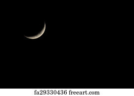 Free art print of Thin crescent moon. A four-day-old Moon, photographed ...