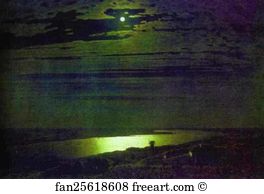 Moonlight Art Print - Moonlight Night On Dnieper