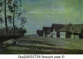 Isaac Levitan Art Print - Moonlit Night. A Village