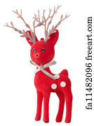 Free art print of Christmas Moose. Christmas moose with santaclause hat ...