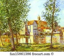 Morning Sun Art Print - Moret-Sur-Loing In Morning Sun