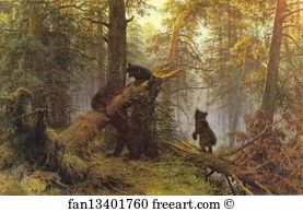 1889 Oil On Canvas The Tretyakov Gallery Art Print - Morning In A Pine Forest