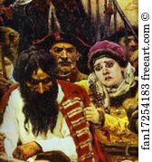 Strelets Art Print - Morning Of The Strelets' Execution. Detail