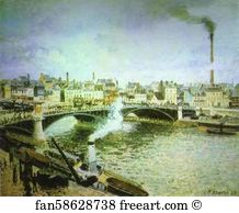 Oil On Canvas The Metropolitan Museum Of Art Art Print - Morning, Overcast Weather, Rouen