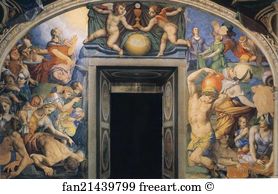 Chapel Of Eleonora Of Toledo Art Print - Moses Striking The Rock And The Gathering Of The Manna