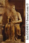 Marble Art Print - Moses