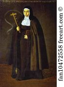 1620 Oil On Canvas Museo Del Prado Art Print - Mother Jerónima De La Fuente