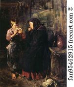 Visiting Art Print - Mother Visiting Her Son, An Apprentice