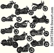 Free art print of Cartoon Motorcycle. Vector Cartoon Motorcycle ...