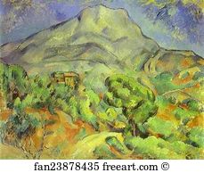 1900 Oil On Canvas The Hermitage Art Print - Mount Sainte-Victoire