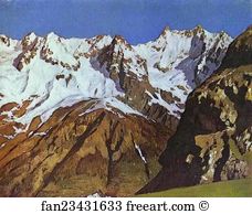 Blanc Art Print - Mountain Range. Mont Blanc