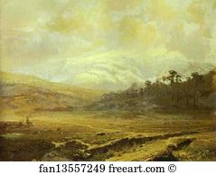 1871 1873 Oil On Canvas Art Print - Mountains In The Crimea In Winter