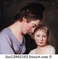Mrs Anne Wilson And Her Daughter Art Print - Mrs Anne Wilson And Her Daughter. Detail