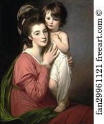 1777 Oil On Canvas Private Collection Art Print - Mrs. Henrietta Morris And Her Son John