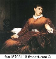 1875 Oil On Canvas Private Collection Art Print - Mrs Henry Evans Gordon