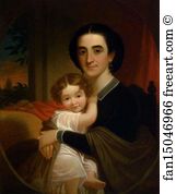 Sally Art Print - Mrs. Robert Levi Todd (Sally Hall) And Her Daughter Matilda Tete Todd
