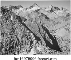 King Art Print - Mt. Brewer, Kings River Canyon (Proposed As A National Park), California, 1936. Photographs Of National Parks And Monuments, Compiled 1941 - 1942, Documenting The Period Ca. 1933 - 1942.